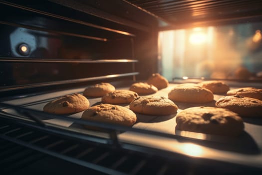 Homemade baked cookie. Home baking. Generate Ai