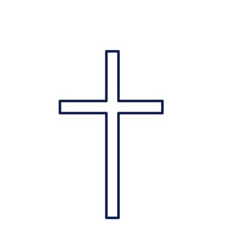 Religious symbol of crossover for Easter illustration