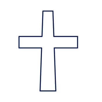 Religious symbol of crossover for Easter illustration