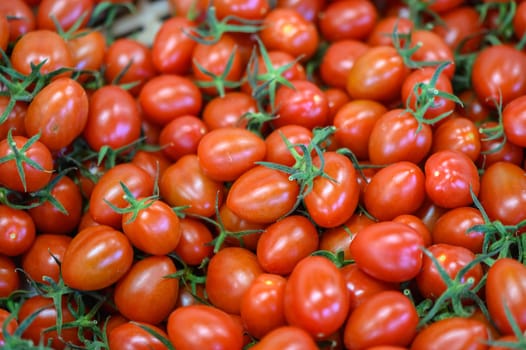 Cherry tomatoes in a box in a store in Cyprus