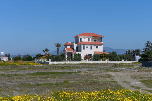 Mediterranean style house in a village in Cyprus