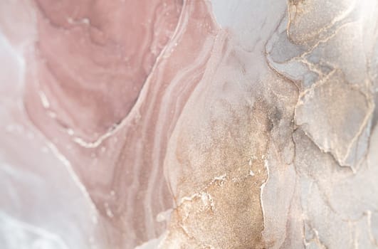 Luxurious alcohol ink painting. Liquid marble texture surface design. Modern abstract marble background. Monocolor alcohol ink marbling with paint wavy flow monochrome.