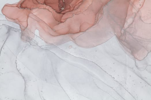 Luxury abstract fluid art painting in alcohol ink technique paints.Tender and dreamy design.