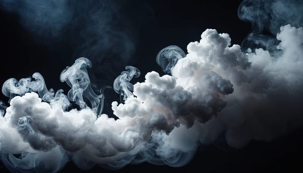Smoke, formation, visual. White smoke swirls,