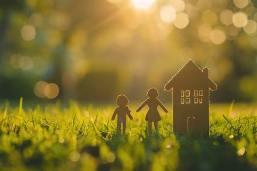Concept image of family, communication and home. ai generated