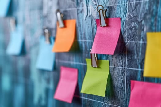 concept that expresses a checklist using post it. ai generated