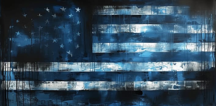 American flag painted old wood texture, There are traces and stains, Feel about history. High quality photo