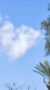 Blue light sky nature white clouds whether background . High quality photo