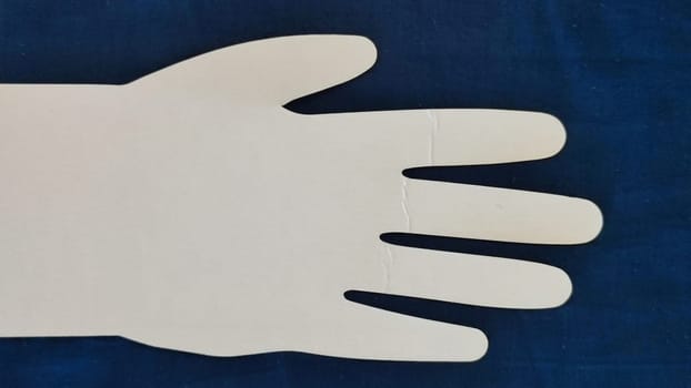 white paper hand with fingers. High quality photo
