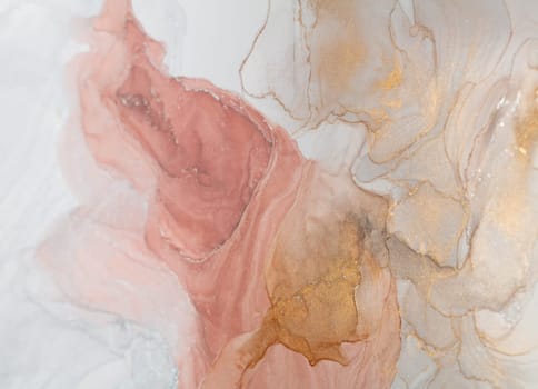 Luxurious alcohol ink painting. Liquid marble texture surface design. Modern abstract marble background. Monocolor alcohol ink marbling with paint wavy flow monochrome.