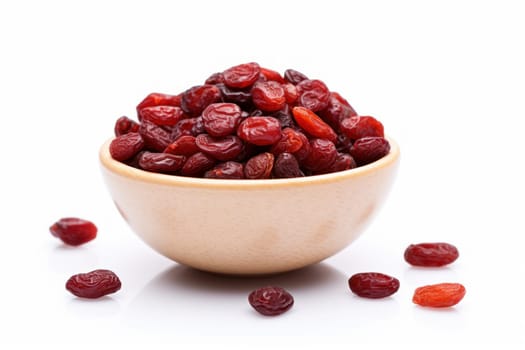 Sweet Dried cranberries. Organic natural fruit. Generate Ai