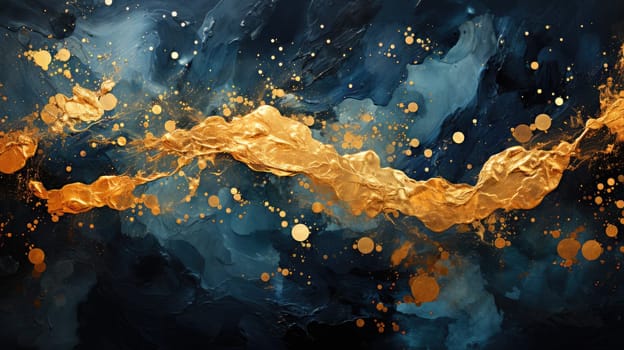 abstract wave ocrean painting background, ai