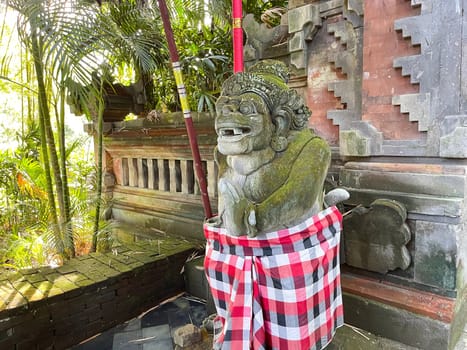 Balinese garden gnome used as decorations on the balinese parks and gardens all around the city