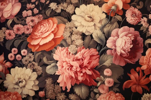 Textured Floral craft paper. Art summer design. Generate Ai
