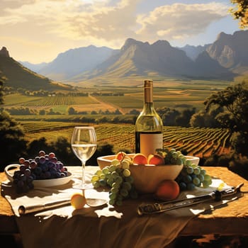 Experience the essence of a wine lover's paradise in Cape Town's Winelands through this captivating image. Immerse yourself in the picturesque landscapes and magnificent vineyards that adorn the region. Indulge in the sheer pleasure of savoring exquisite flavors and discovering the art of winemaking.