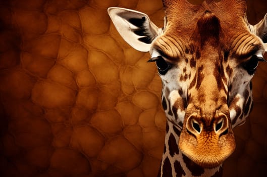 Colorful Giraffe animal banner. Mammal wild. Generate Ai