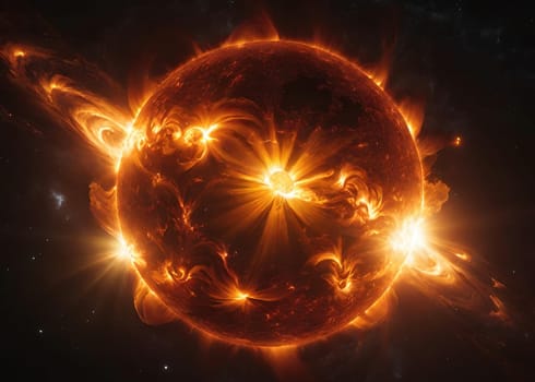 Solar flares, eruptions of electromagnetic radiation originating in the Sun's atmosphere.A solar flare is a relatively intense, localized emission of electromagnetic radiation in the Sun's atmosphere.