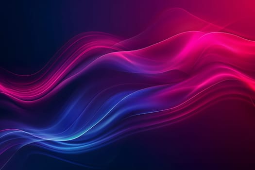 Abstract colorful gradient wavy energy flow on black background. Neural network generated image. Not based on any actual scene or pattern.