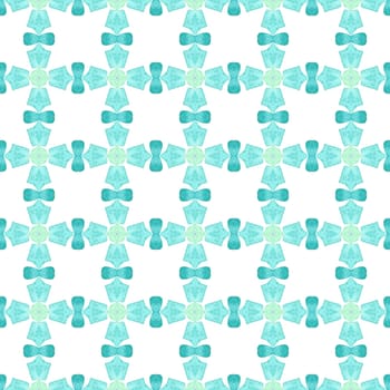 Hand drawn green mosaic seamless border. Green dazzling boho chic summer design. Mosaic seamless pattern. Textile ready charming print, swimwear fabric, wallpaper, wrapping.