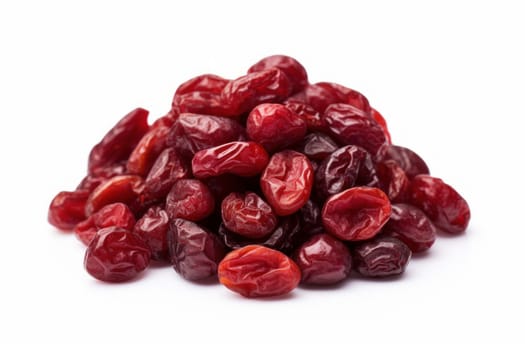 Ruby-red Dried cranberries. Organic natural fruit. Generate Ai