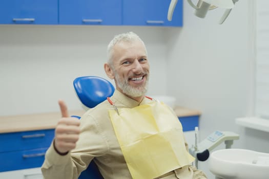 Patient on reception at the dentist.