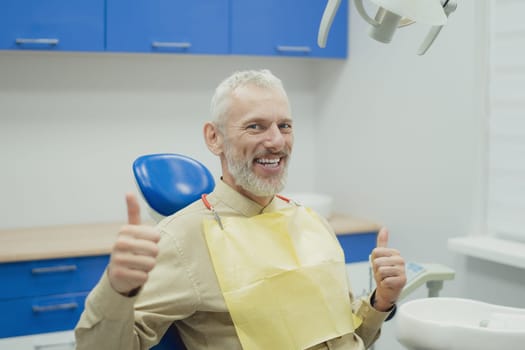 Patient on reception at the dentist.