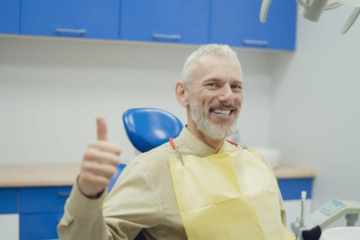 Patient on reception at the dentist.