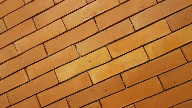 Natural brick wall pattern of red color, terracotta, Background of masonry for copy space and content creation