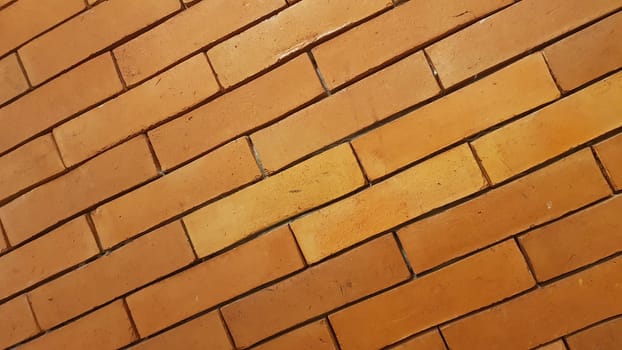 Natural brick wall pattern of red color, terracotta, Background of masonry for copy space and content creation
