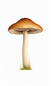 Mushroom on the ground, illustration