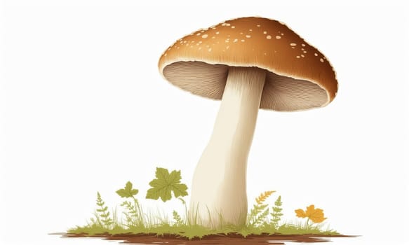 Mushroom on a white background. illustration