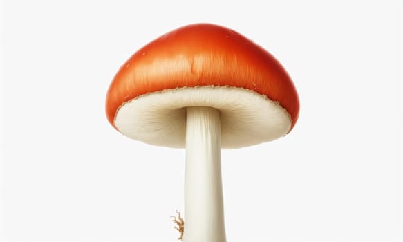 Amanita muscaria mushroom isolated on a white background.