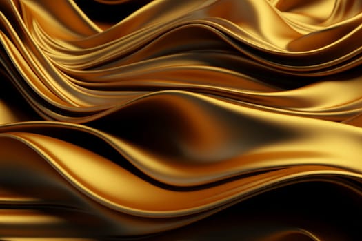 Luxurious Gold fabric satin background. Backdrop luxury. Generate Ai