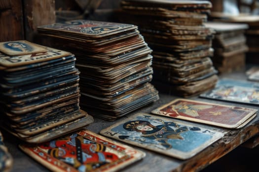 metaphorical psychological asocial cards on the table. ai generated