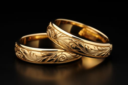 Elegant Marry wedding bands. Groom marry. Generate Ai