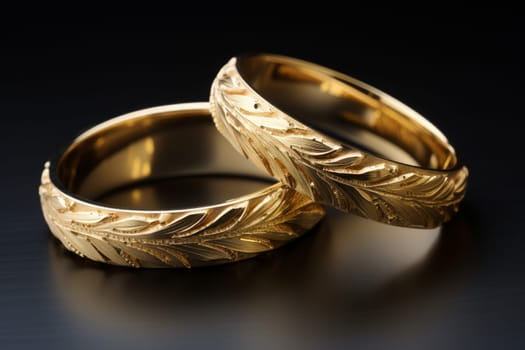 Symbolic Marry wedding bands. Groom marry. Generate Ai