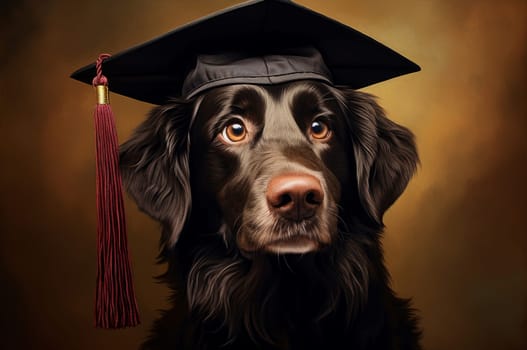 Educational Graduate dog school. Pet education. Generate Ai