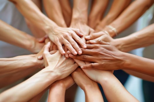 business leadership, teamwork power and confidence concept. ai generated