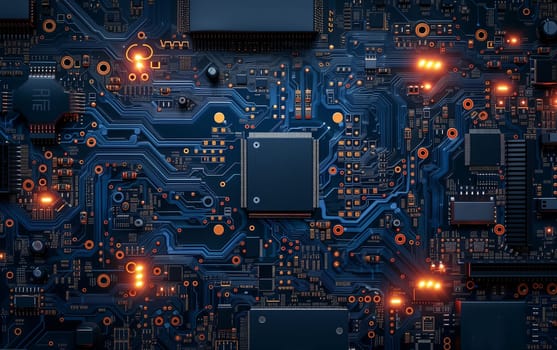 Electronic circuit board close up. High quality photo