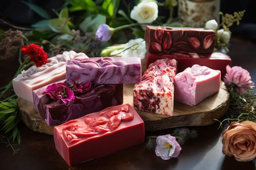 Handmade soap. Spa aroma oil. Generate Ai