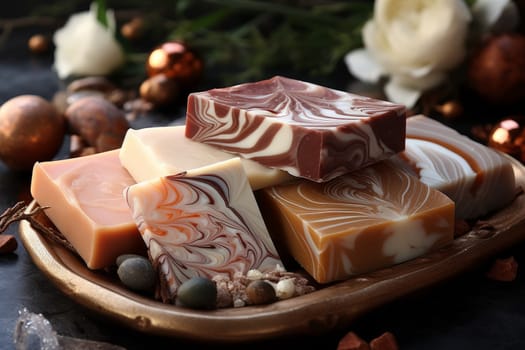 Luxurious Handmade soap. Spa aroma oil. Generate Ai