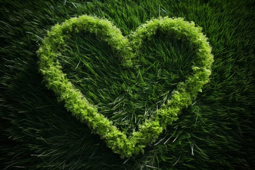 Decorative Heart grass. Shape nature leaf. Generate Ai