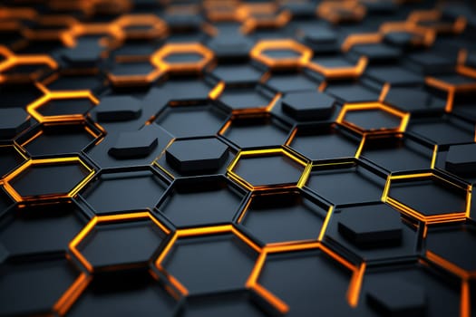 Robust Hexagonal nano grid. Model tech. Generate Ai