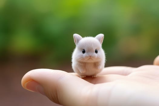Adorable Cute baby rabbit. Happy pet sweet. Generate Ai