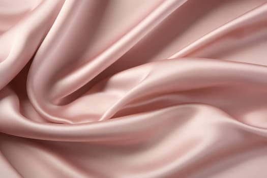 Elegant Pink satin light pale. Decorative fabric. Generate Ai