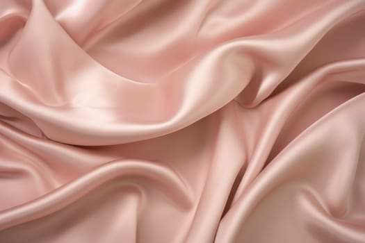 Girlish Pink satin light pale. Decorative fabric. Generate Ai