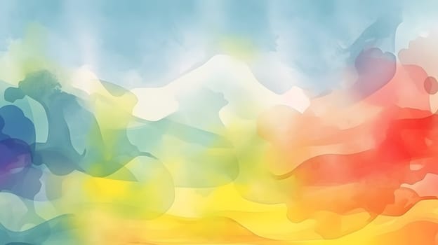 watercolor painted abstract colorful background, generative ai. High quality photo