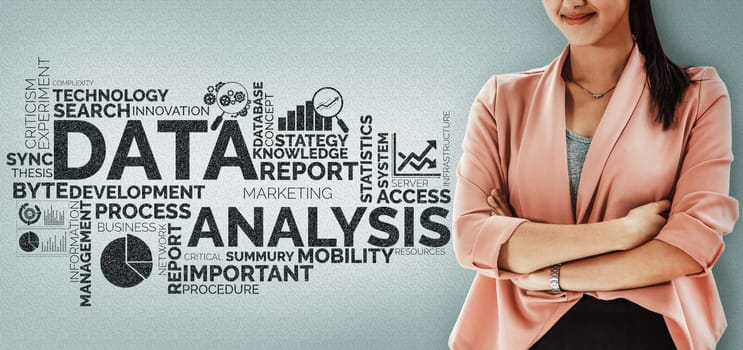 Data Analysis for Business and Finance Concept. interface showing future computer technology of profit analytic, online marketing research and information report for digital business strategy. uds