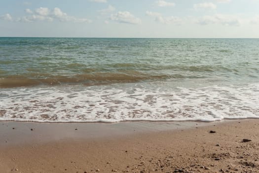 Beach Relaxation at the Black Sea. Fairy-tale Moments of a Sunny Day. The concept of tourism and sea travel.