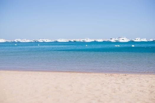 Beach Relaxation at the Red Sea. Fairy-tale Moments of a Sunny Day. The concept of tourism and sea travel.